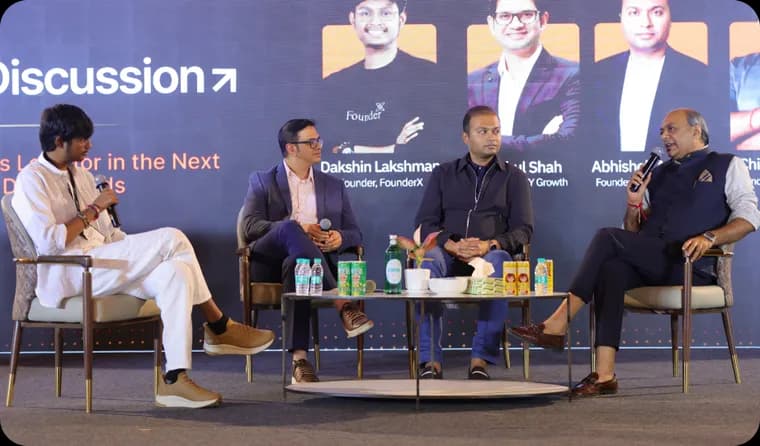 A panel discussion on stage