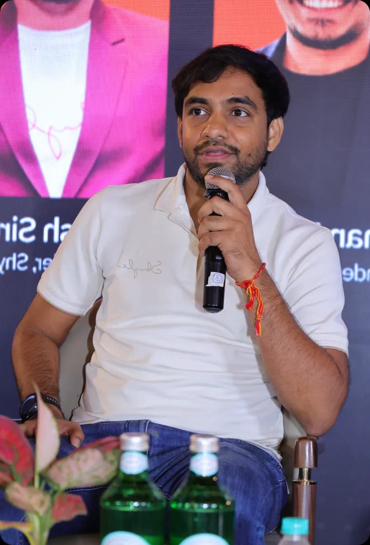 A founder speaking during a session