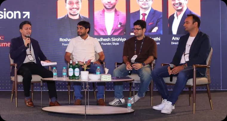 Speakers in a panel discussion